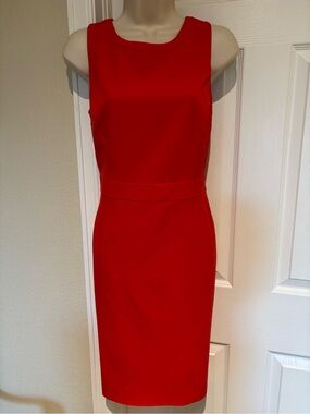 J. Crew Women's Vibrant Red Midi Dress